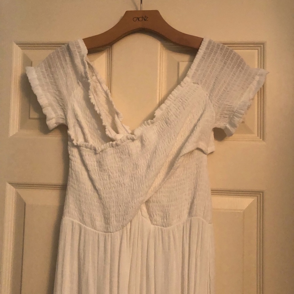 Aakaa Maxi gauze white dress